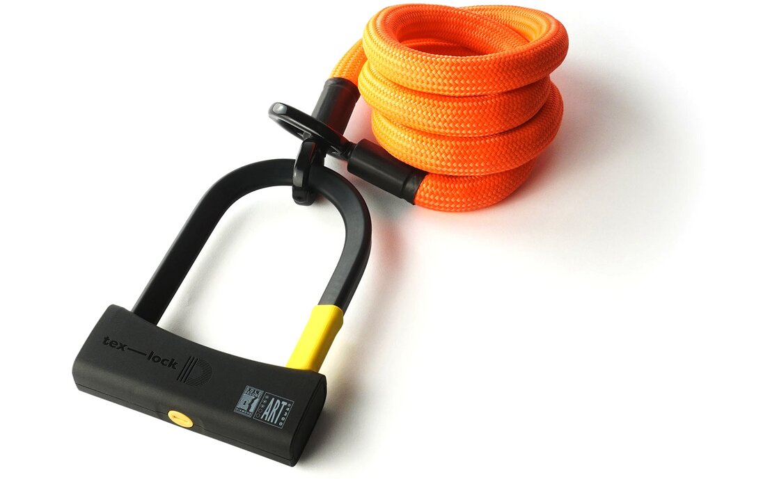 TEXLOCK Eyelet 160 D-Lock Bundle, Textilseil mit Bügelschloss