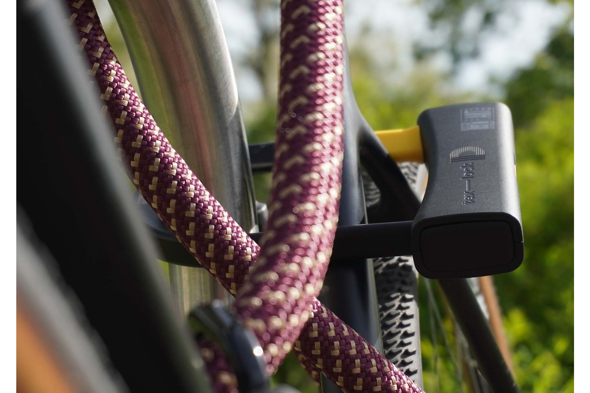 TEXLOCK Eyelet 160 D-Lock Bundle, Textilseil mit Bügelschloss