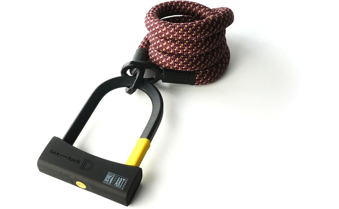 TEXLOCK Eyelet 160 D-Lock Bundle, Textilseil mit Bügelschloss