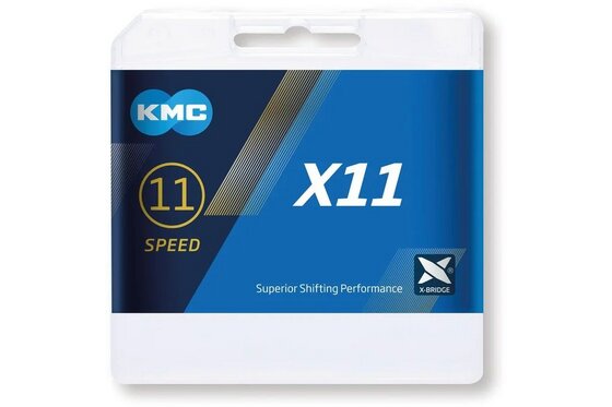 Ketten - KMC Kette X11 Silber/Schwarz 11-fach, 118 Glieder
