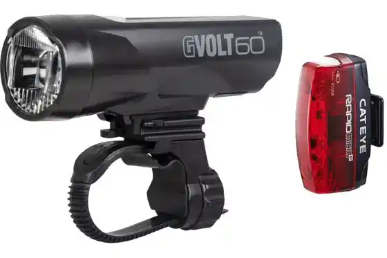 Geschenke für Fahrradfahrer - Cateye GVolt 60 / Micro G Beleuchtungsset