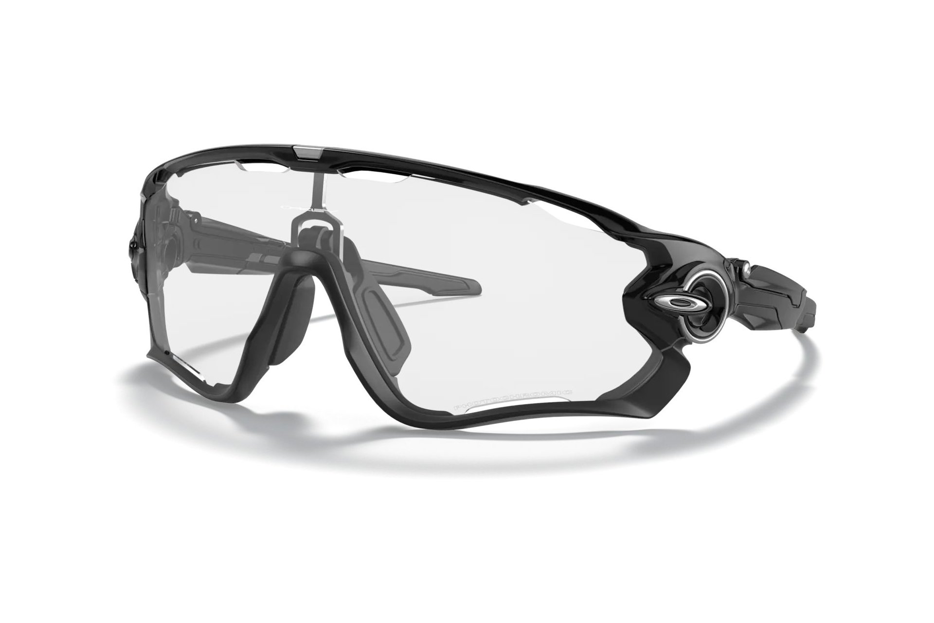 Oakley Jawbreaker Polished Black/Clear To Black Iridium Photochrom