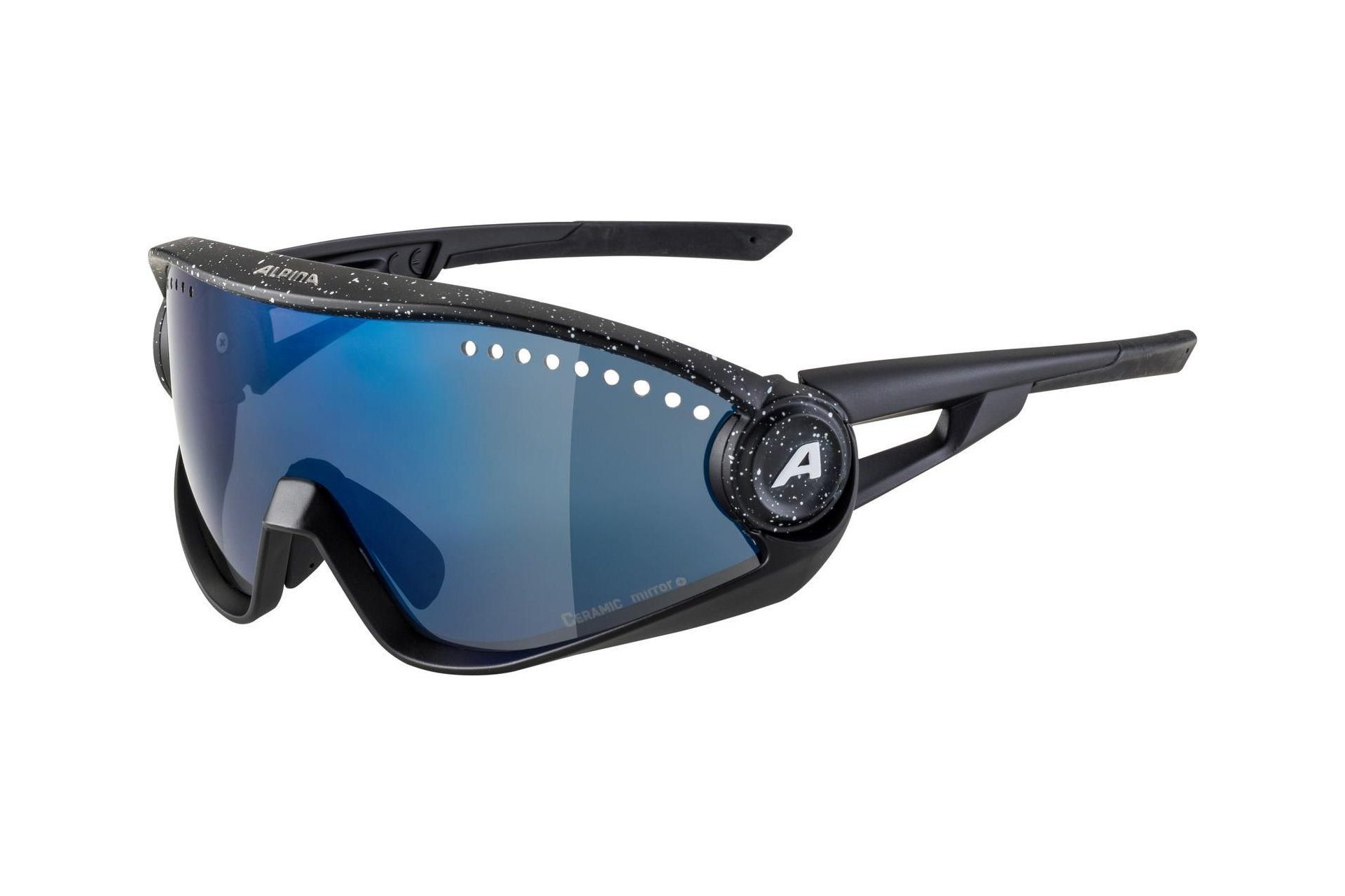 Alpina 5W1NG black blur matt / blue mirror lens