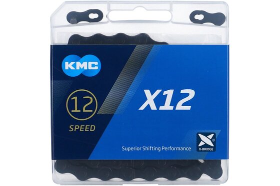 Ketten - KMC Kette X12 Black Tech 12-fach, 126 Glieder