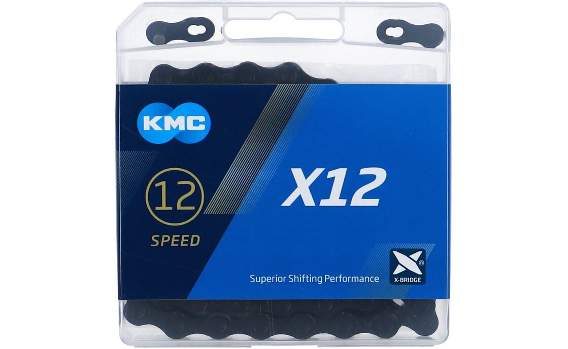 KMC Kette X12 Black Tech 12-fach, 126 Glieder