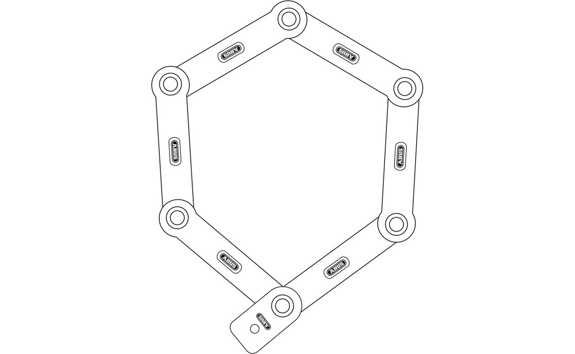 Abus Bordo Granit X-Plus 6505/85 BK SH Faltschloss