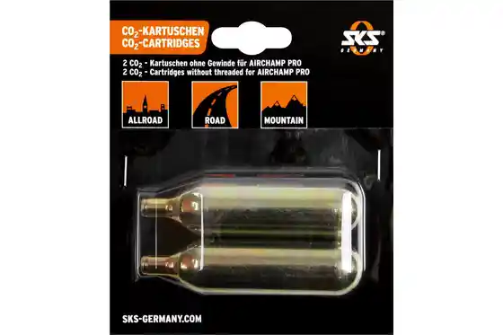 Fahrradpumpen - SKS GERMANY CO2 Ersatzkartuschen Set für Airchamp ohne Gewinde - 16g