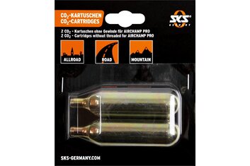 SKS - Fahrradzubehör - SKS CO2 Ersatzkartuschen Set für Airchamp ohne Gewinde - 16g