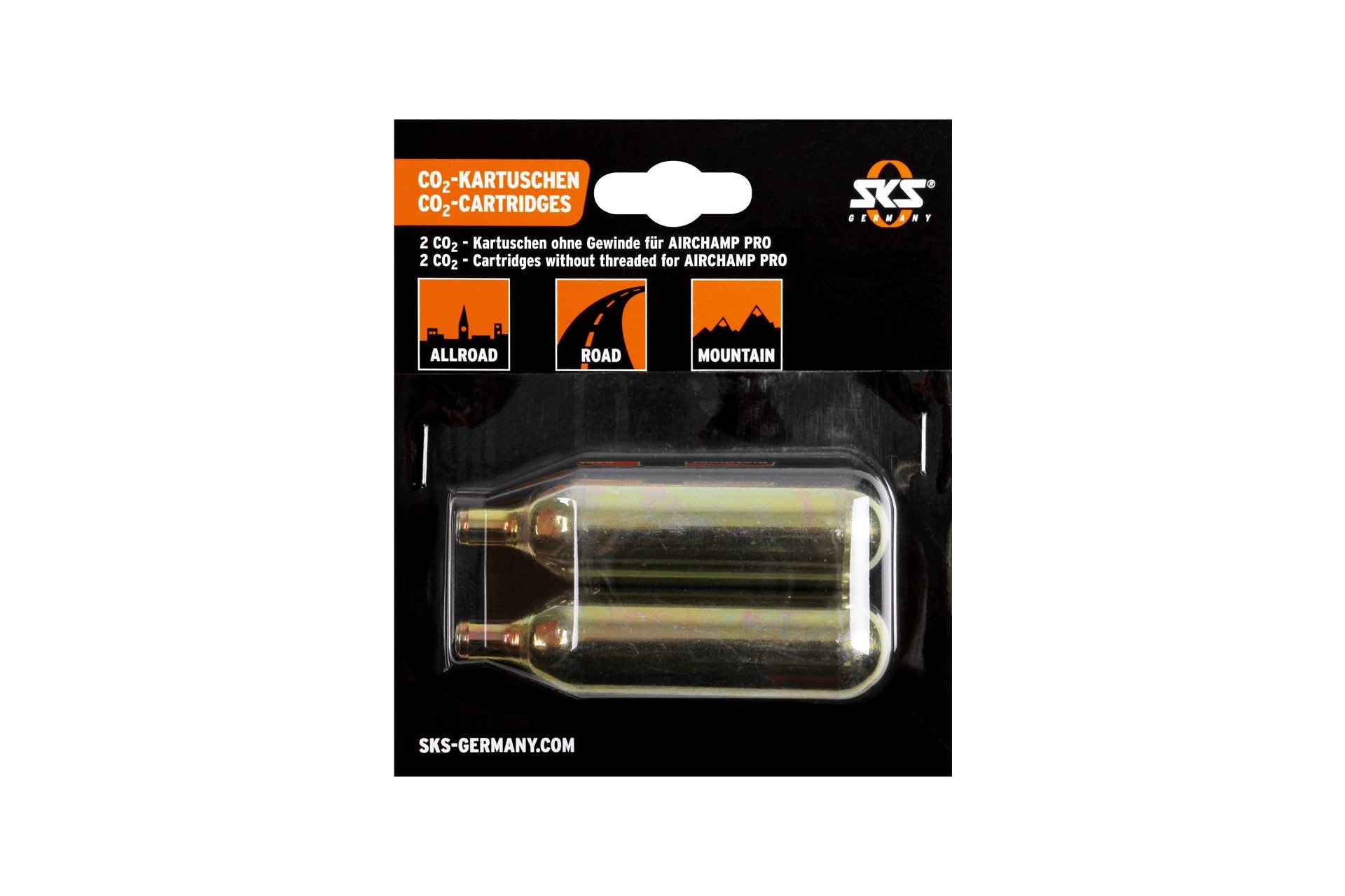 SKS CO2 Ersatzkartuschen Set für Airchamp ohne Gewinde - 16g