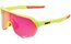 100 Percent S2 matte washed out neon yellow / Purple Multilayer Mirror L