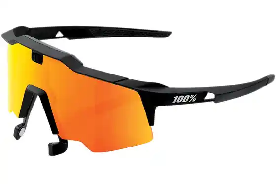 100 Percent - Fahrradbrillen - 100 Percent Speedcraft Air soft tact black / Red Multilayer Mirror Lens