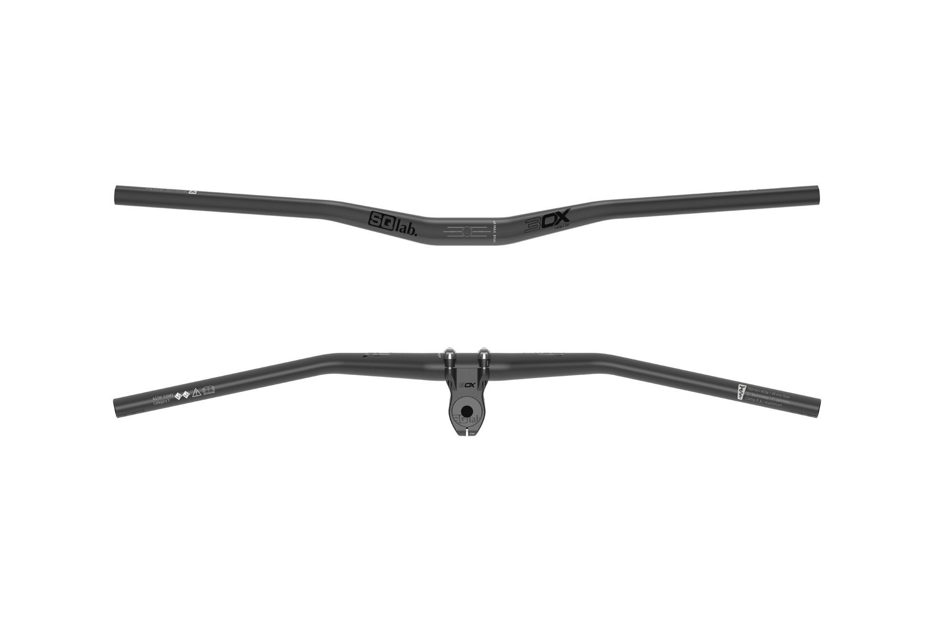 SQlab Lenker 3OX Alu, 780 mm/12&deg;/31,8 mm