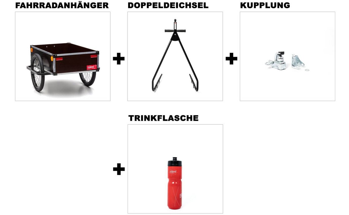 ROLAND Transportanhänger Profi Doppeldeichsel