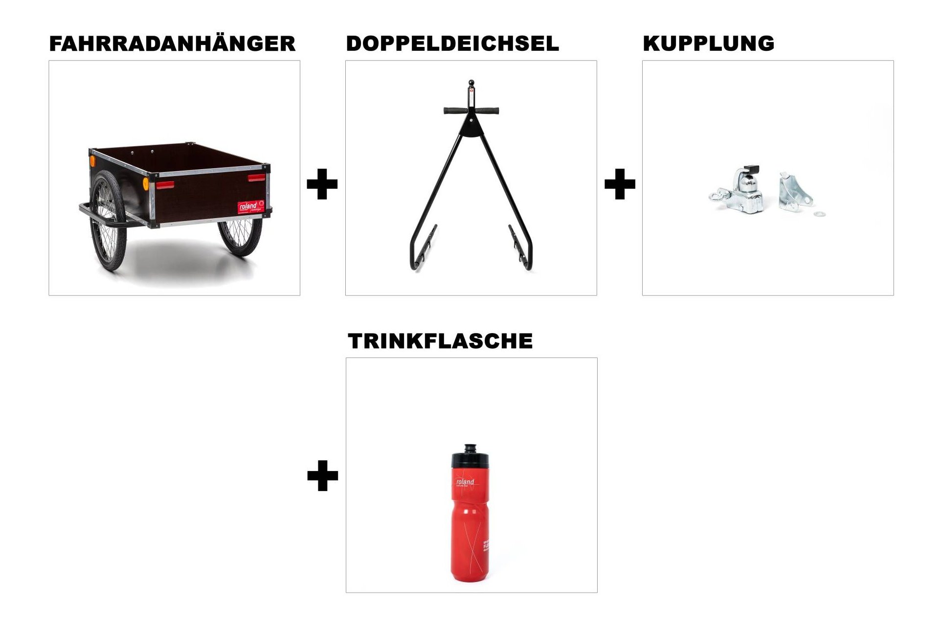 ROLAND Transportanhänger Profi Doppeldeichsel