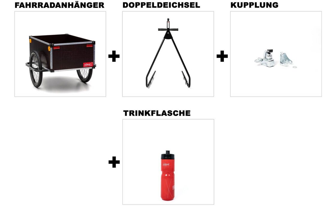ROLAND Transportanhänger Jumbo Doppeldeichsel