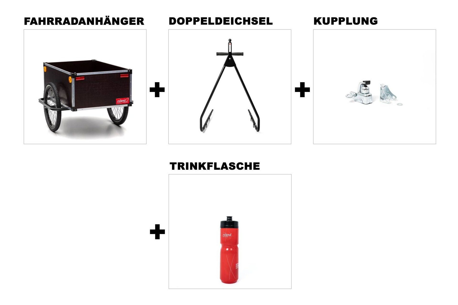 ROLAND Transportanhänger Jumbo Doppeldeichsel