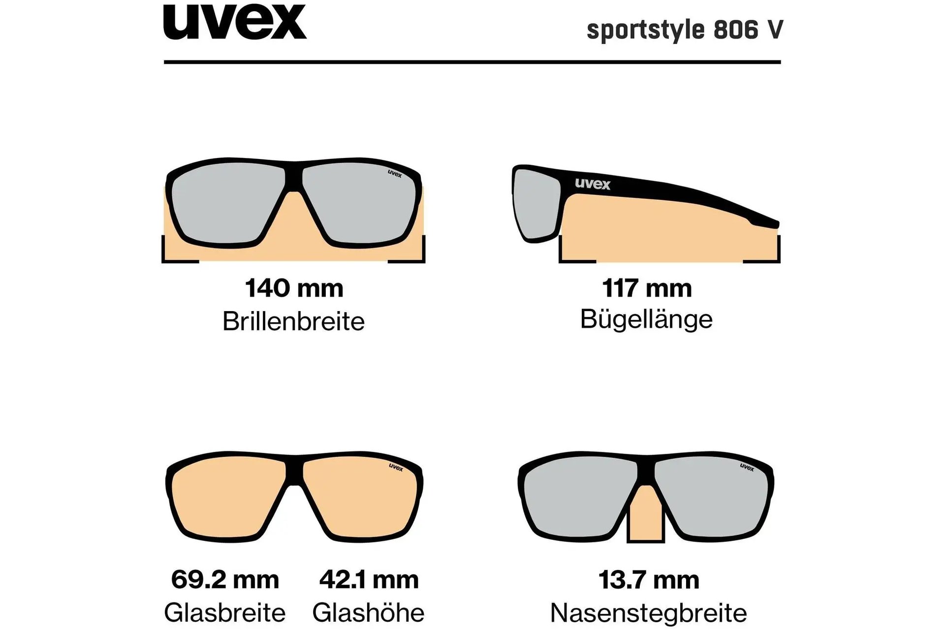 Uvex Sportstyle 806 V White / Smoke