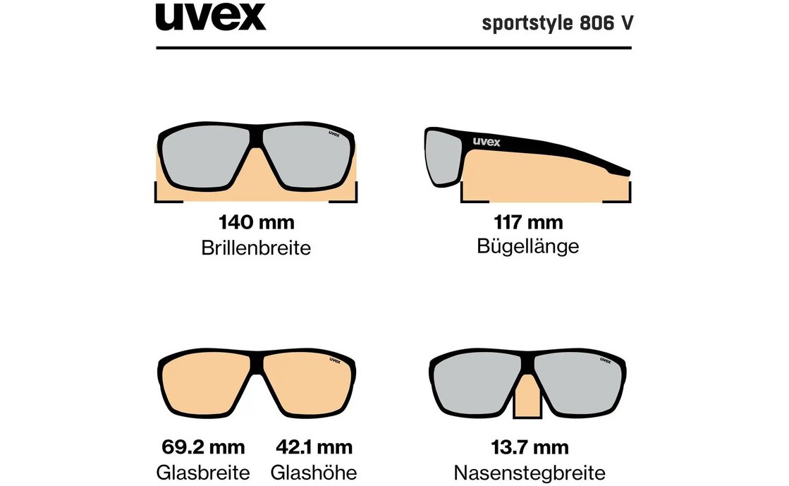 Uvex Sportstyle 806 V White / Smoke