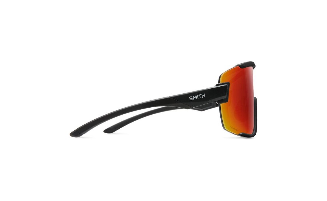 Smith Wildcat Matte Black - ChromaPop Red Mirror