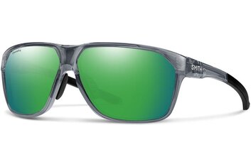 XXL Sale % - Smith Leadout Cement Crystal - ChromaPop Green Mirror