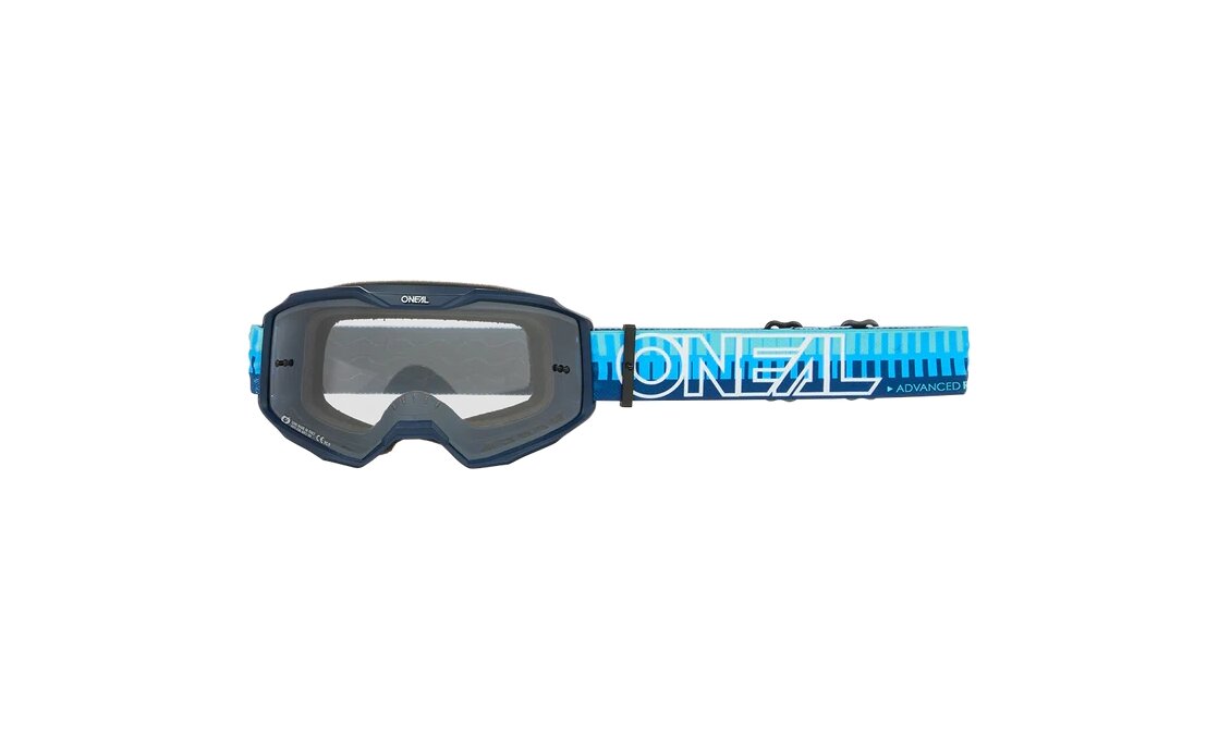 O'Neal B-10 Goggle Striped Blue/Blue - Clear