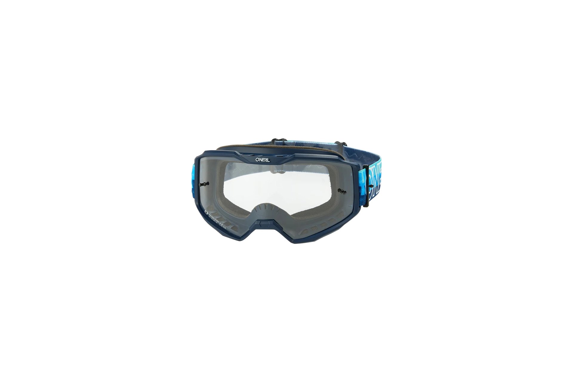 O'Neal B-10 Goggle Striped Blue/Blue - Clear