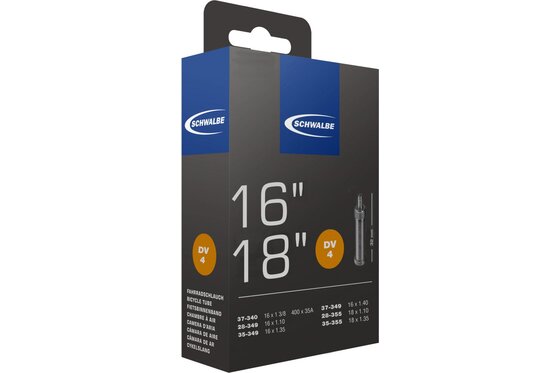 18 Zoll - Fahrradschläuche - Schwalbe DV4 Schlauch 16/18 Zoll - 32 mm