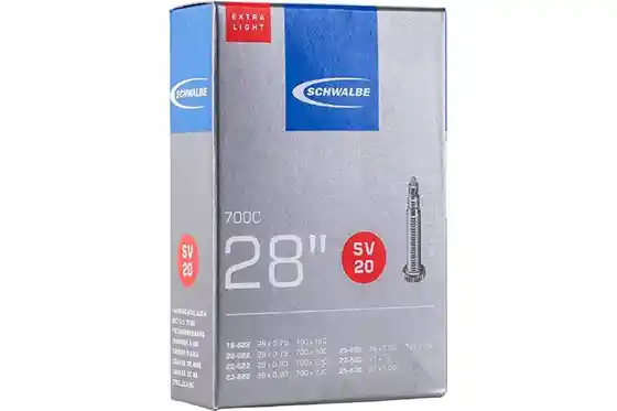 Butylkautschuk - Fahrradschläuche - Schwalbe SV20 Extra Light Schlauch 28 Zoll - 40 mm