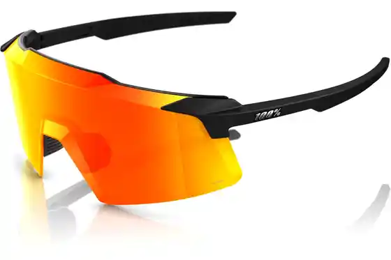 100 Percent - Fahrradbrillen - 100 Percent Aerocraft Soft Tact Black - HiPER Multilayer Mirror Lens
