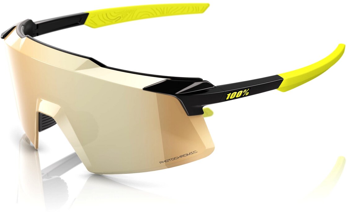 100 Percent Aerocraft Gloss Metallic Black / Photochromic Lens