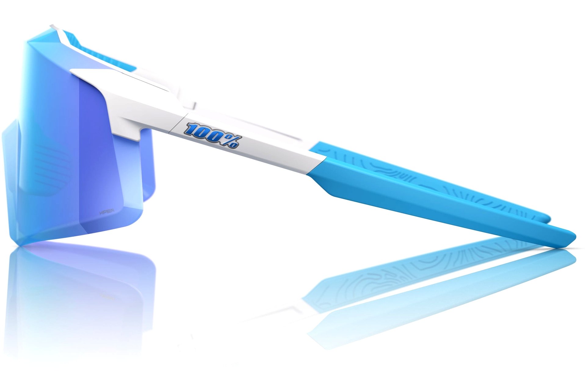 100 Percent Aerocraft Matte White / HiPER Multilayer Mirror Lens