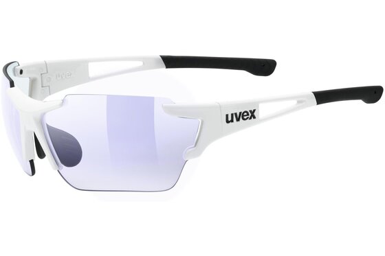 Sport-Sonnenbrillen - Uvex Sportstyle 803 Race V white matt / Litemirror blue