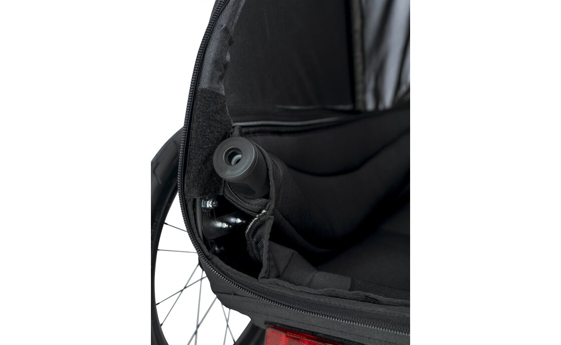 Hamax Pluto L Hundeanhänger mit Deichsel und Buggyrad