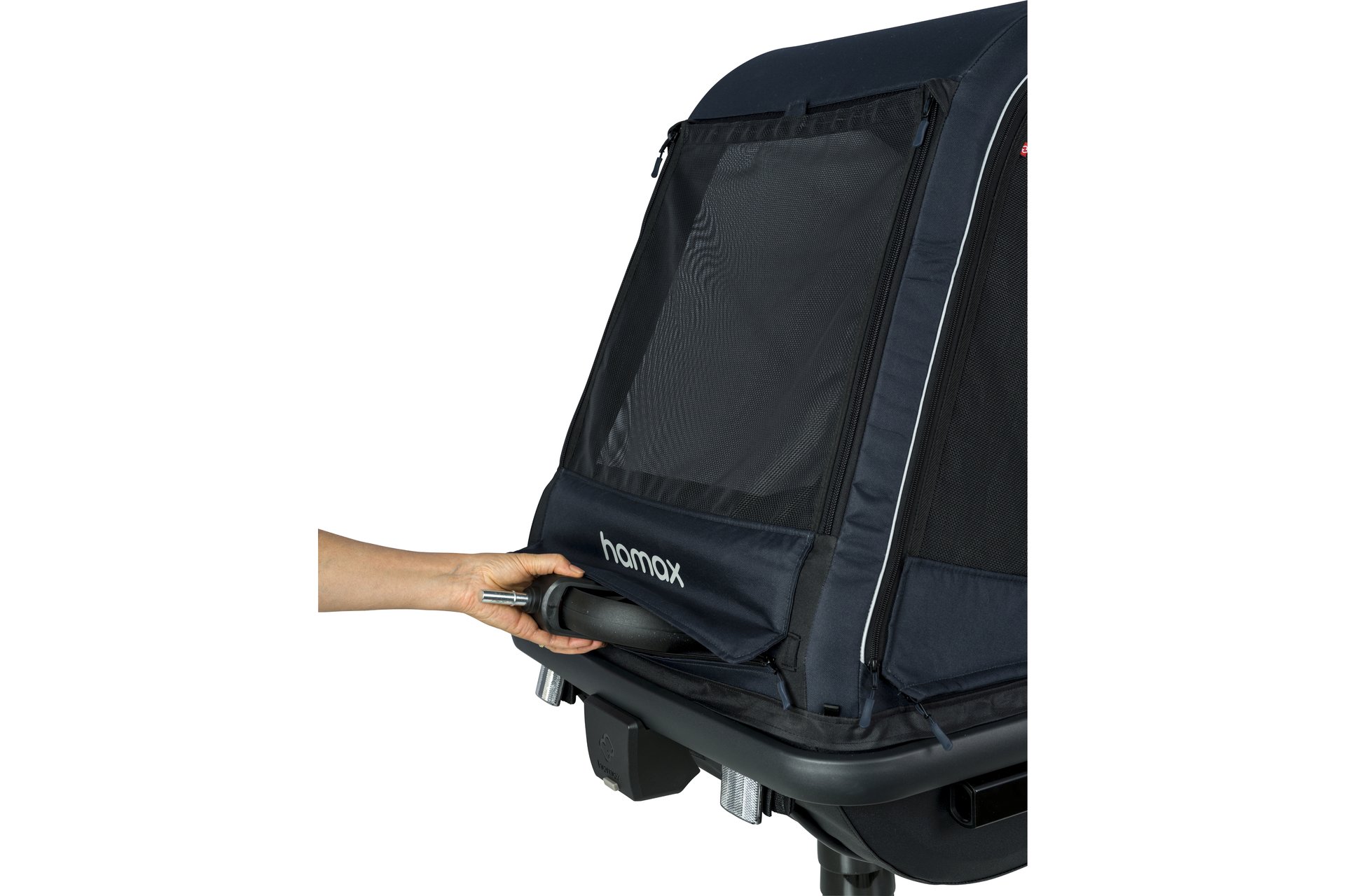 Hamax Pluto L Hundeanhänger mit Deichsel und Buggyrad