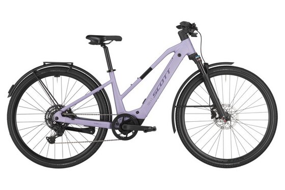 mit Beleuchtung - E-Trekkingbikes - Scott Passage 30 Slope - 400 Wh - 28 Zoll - Damen Sport - 2025