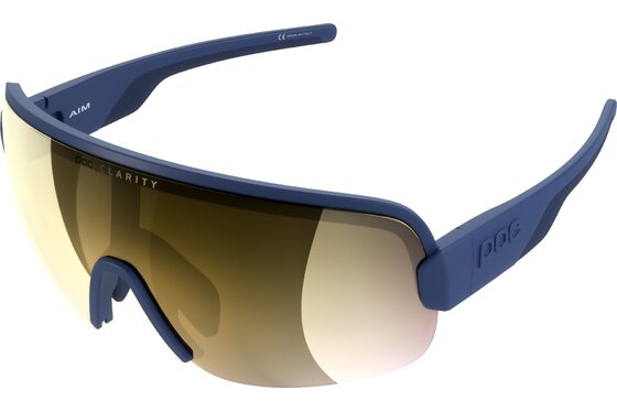Sport-Sonnenbrillen - POC Aim - Lead Blue/Violet/Gold Mirror