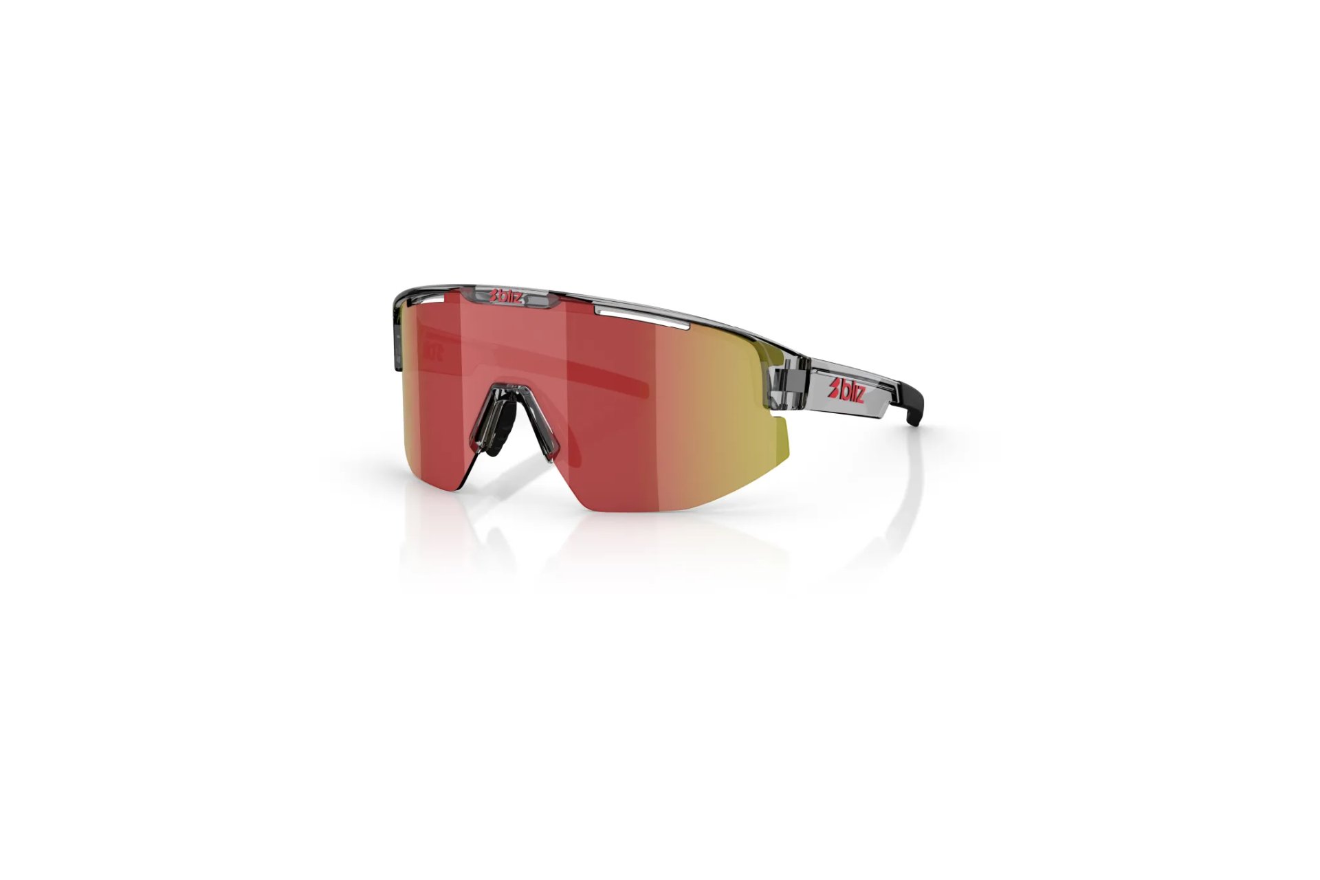 Bliz Matrix Transparent Dark Grey - Brow w Red Multi