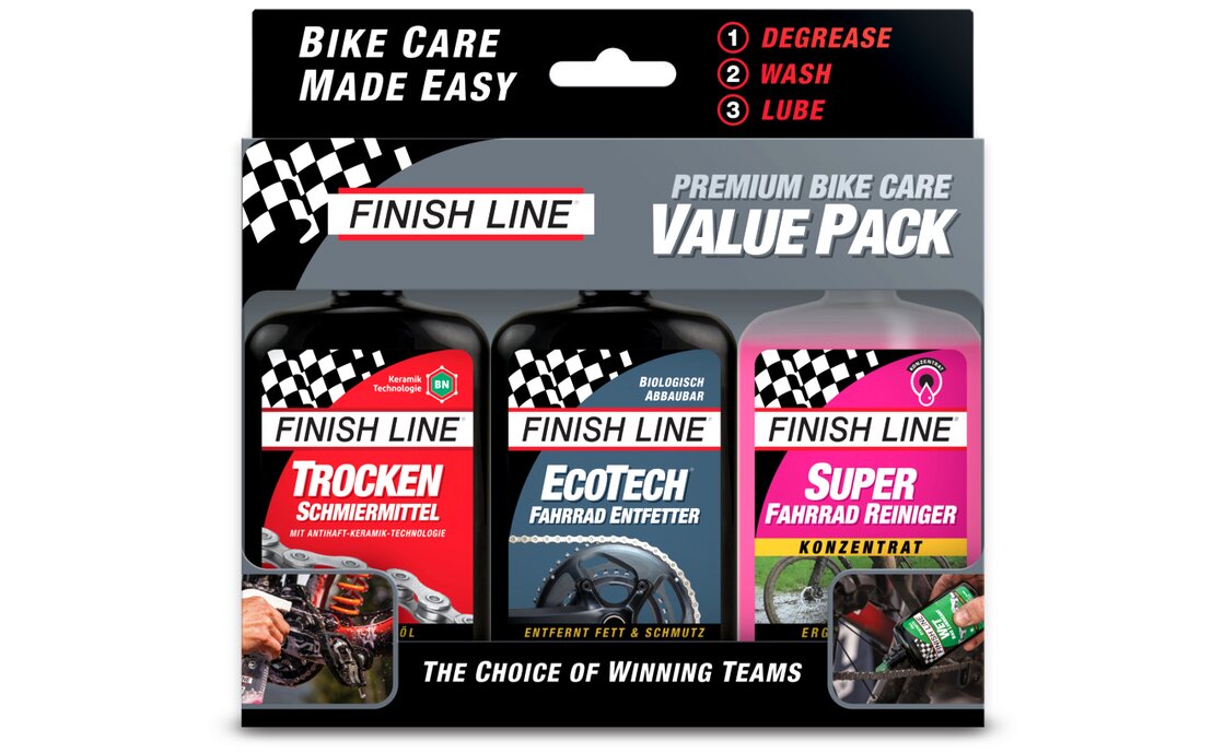 Finish Line Premium Bike CareValue Pack 3x120ml
