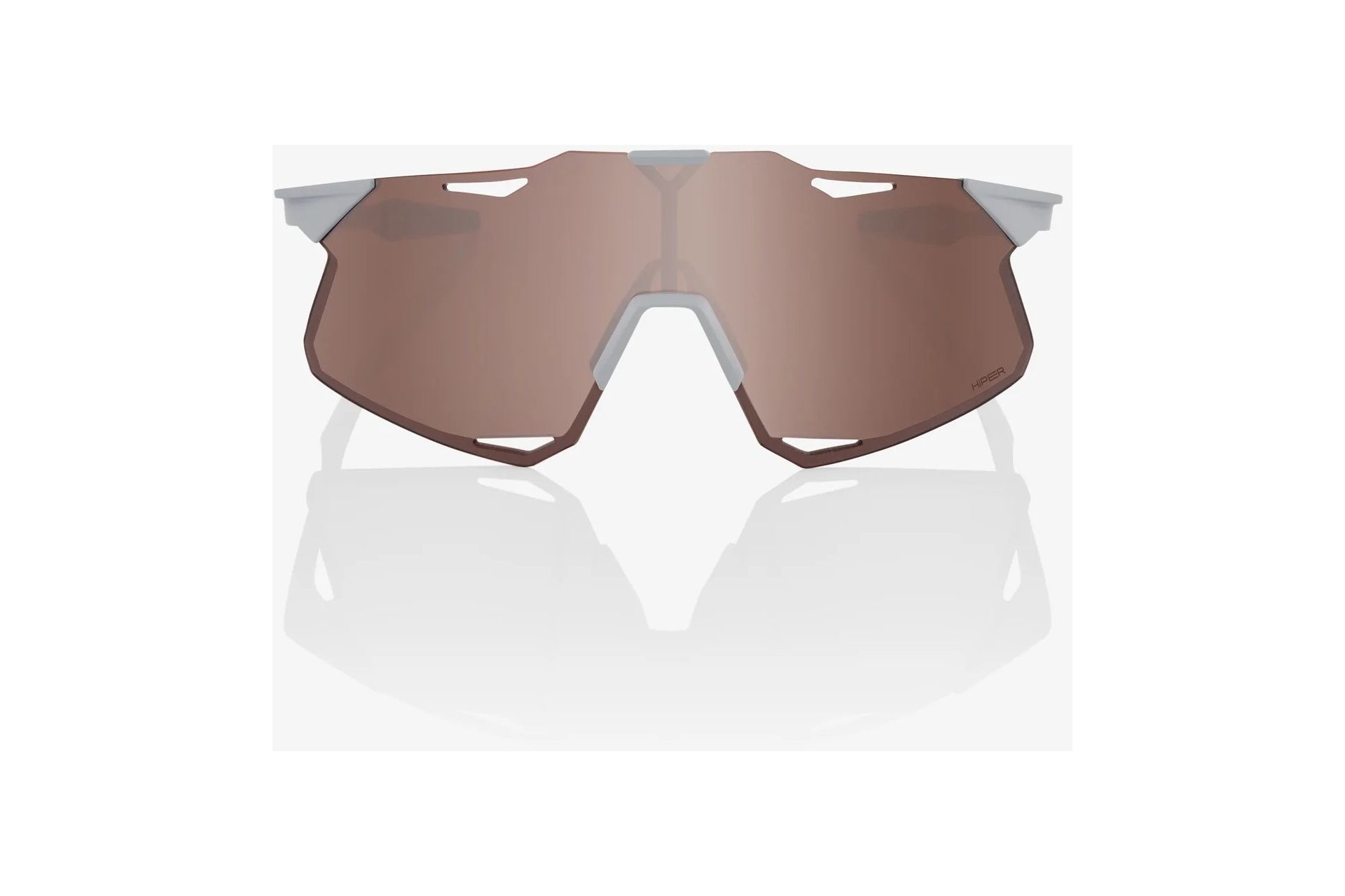 100 Percent Hypercraft Mat Stone Grey / HiPER Crimson Silver Mirror Lens