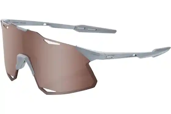 100 Percent - Fahrradbrillen - 100 Percent Hypercraft Mat Stone Grey / HiPER Crimson Silver Mirror Lens