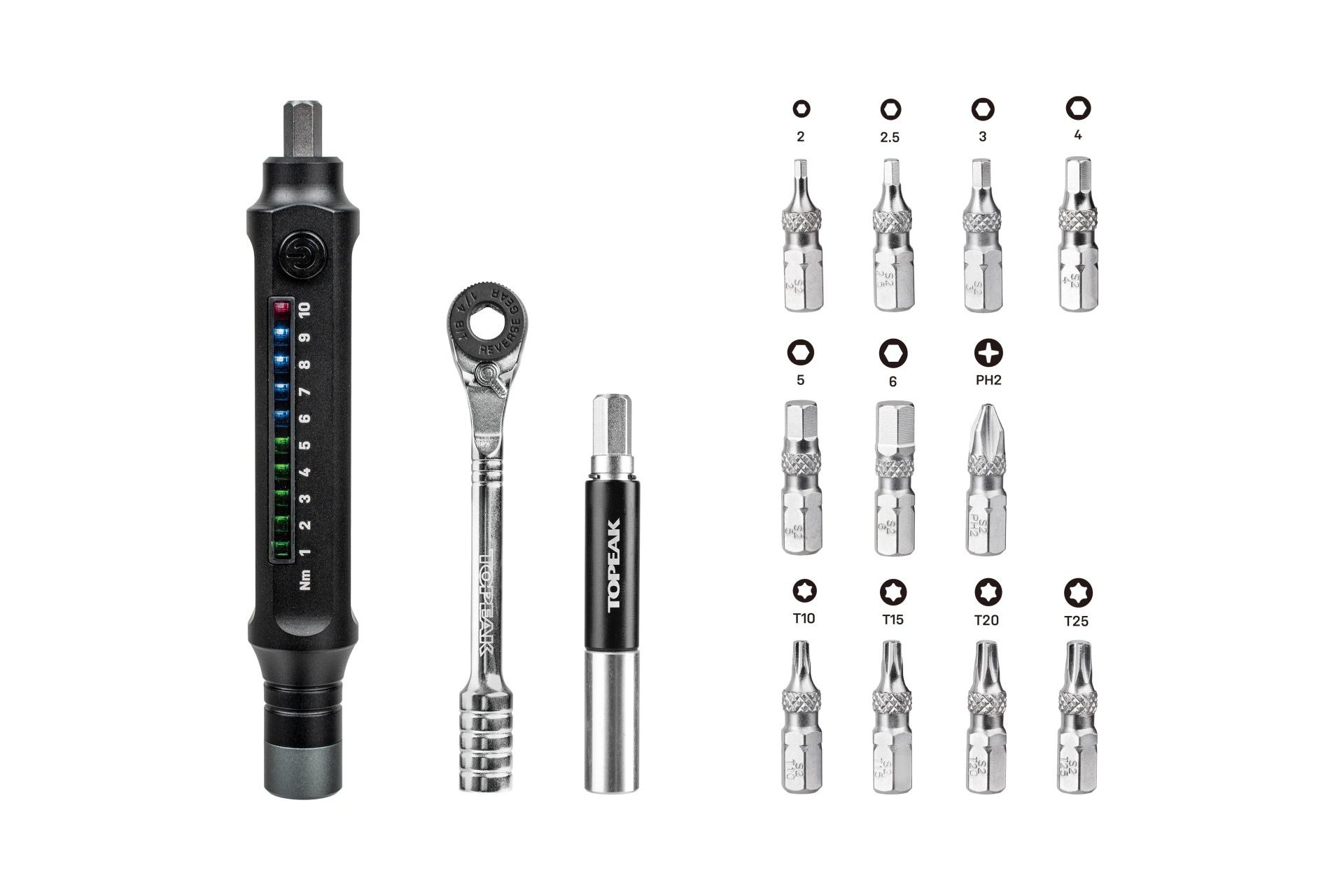 Topeak E-TorqBar Drehmoment Werkzeug Set 1-10 Nm