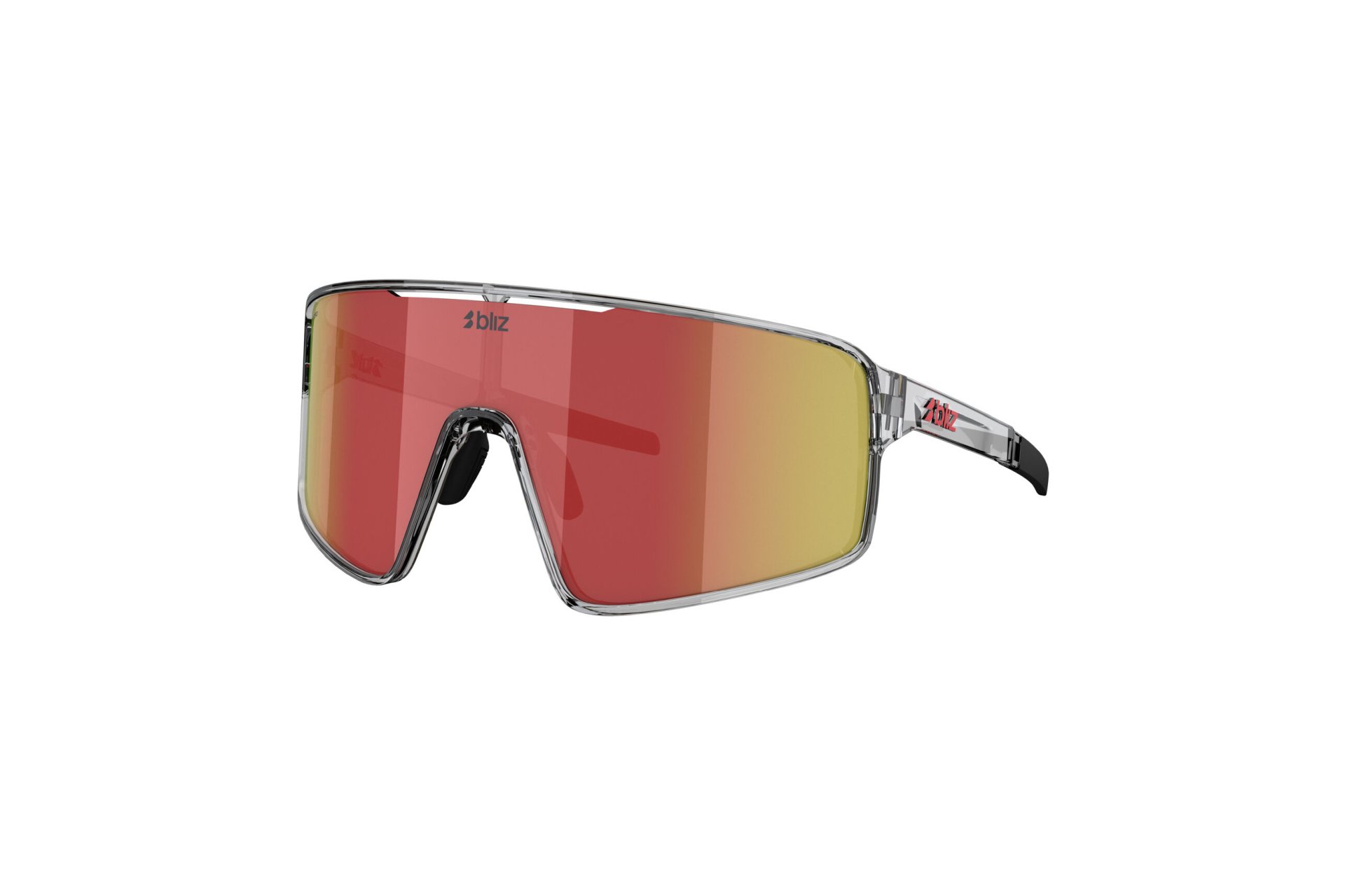 Bliz P001 Transparent Dark Grey - Brown w Red Multi