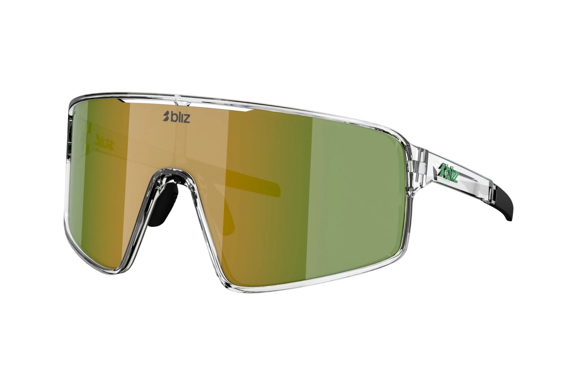 Bliz P001s Transparent White - Brown w Green Multi