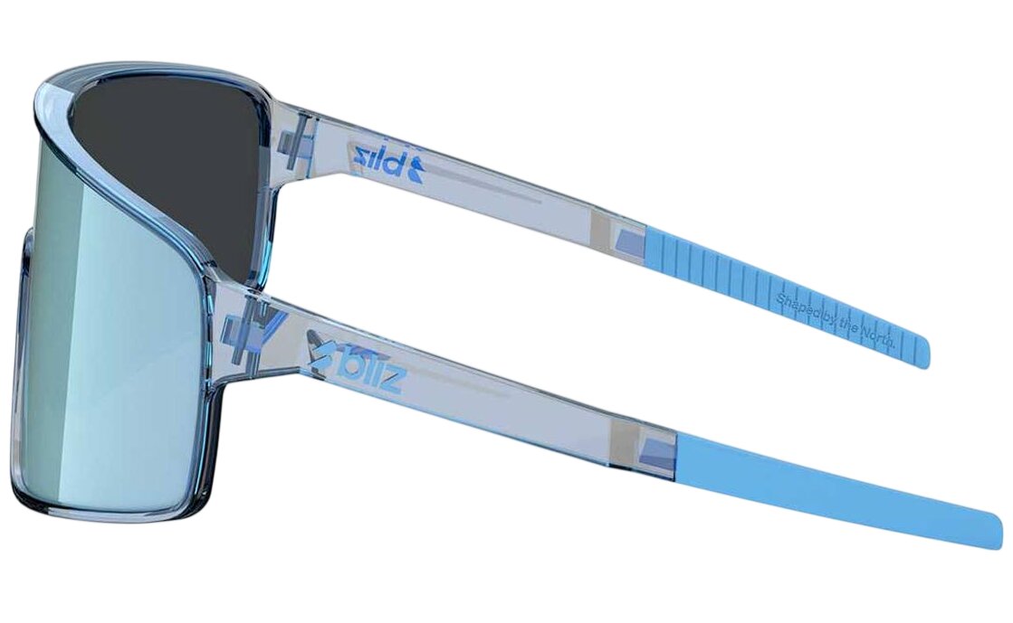 Bliz P001s Transparent Blue - Smoke w Ice Blue Multi