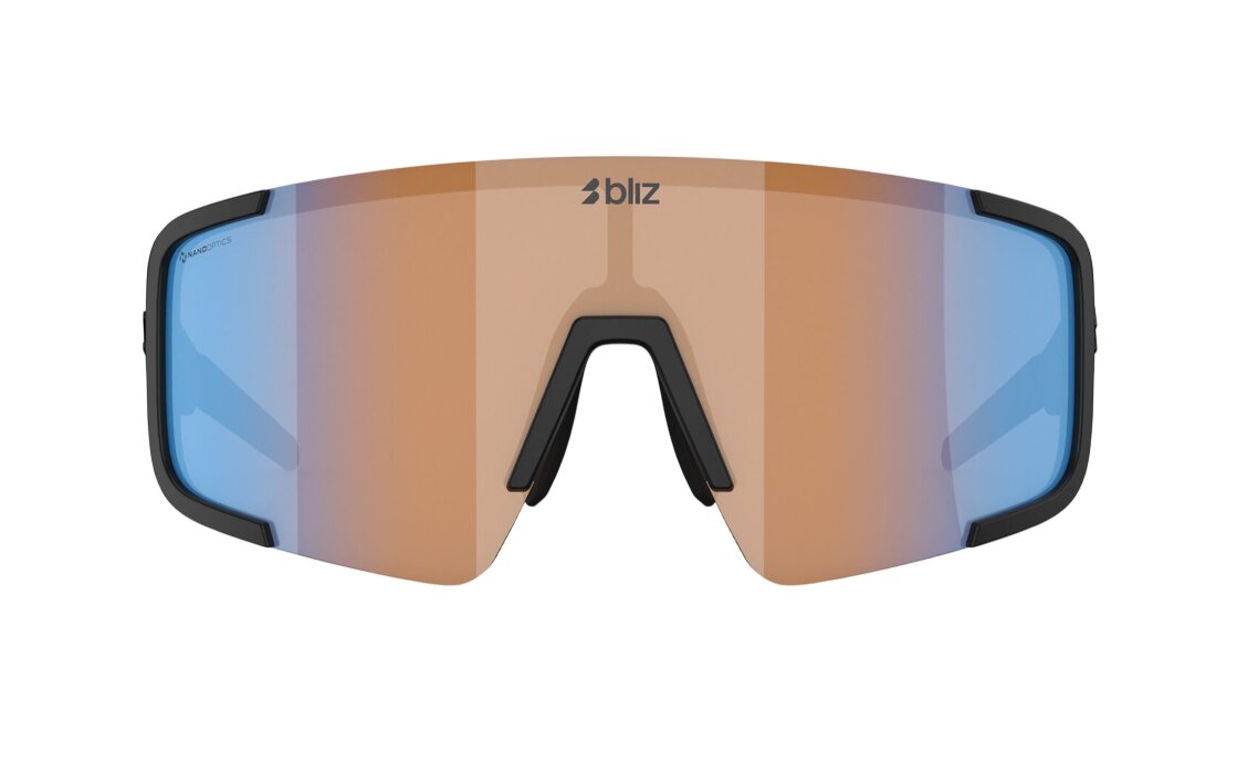 Bliz P003 Small Matte Black - Ligh Coral/Orange w Blue Multi