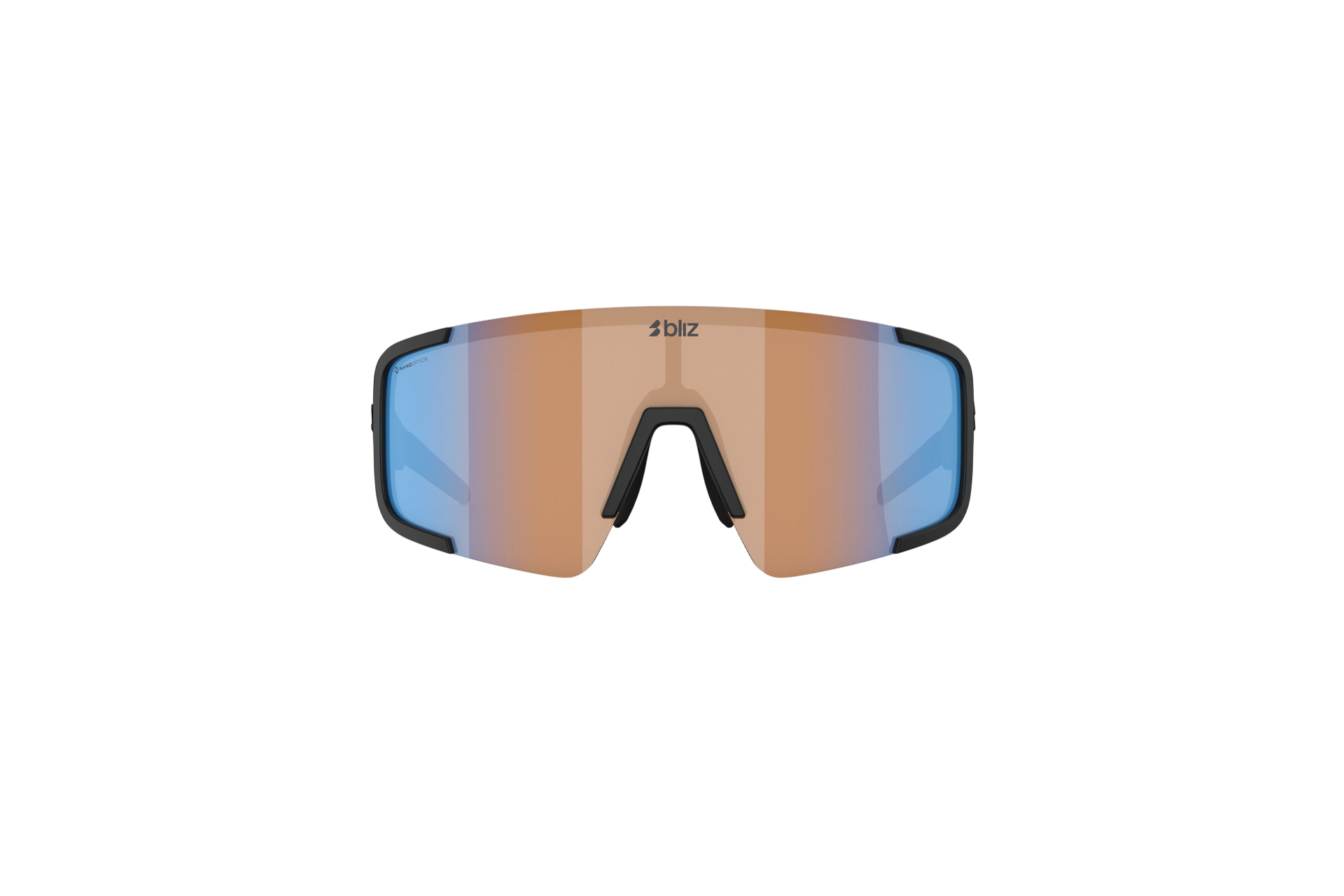 Bliz P003 Small Matte Black - Ligh Coral/Orange w Blue Multi