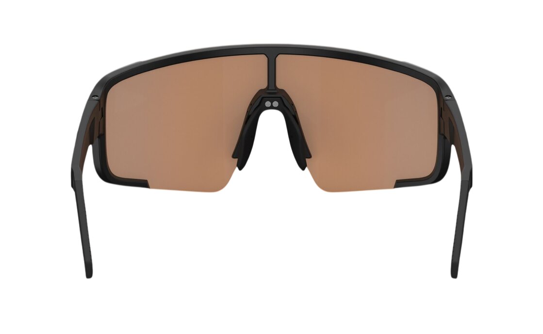 Bliz P003 Small Matte Black - Ligh Coral/Orange w Blue Multi
