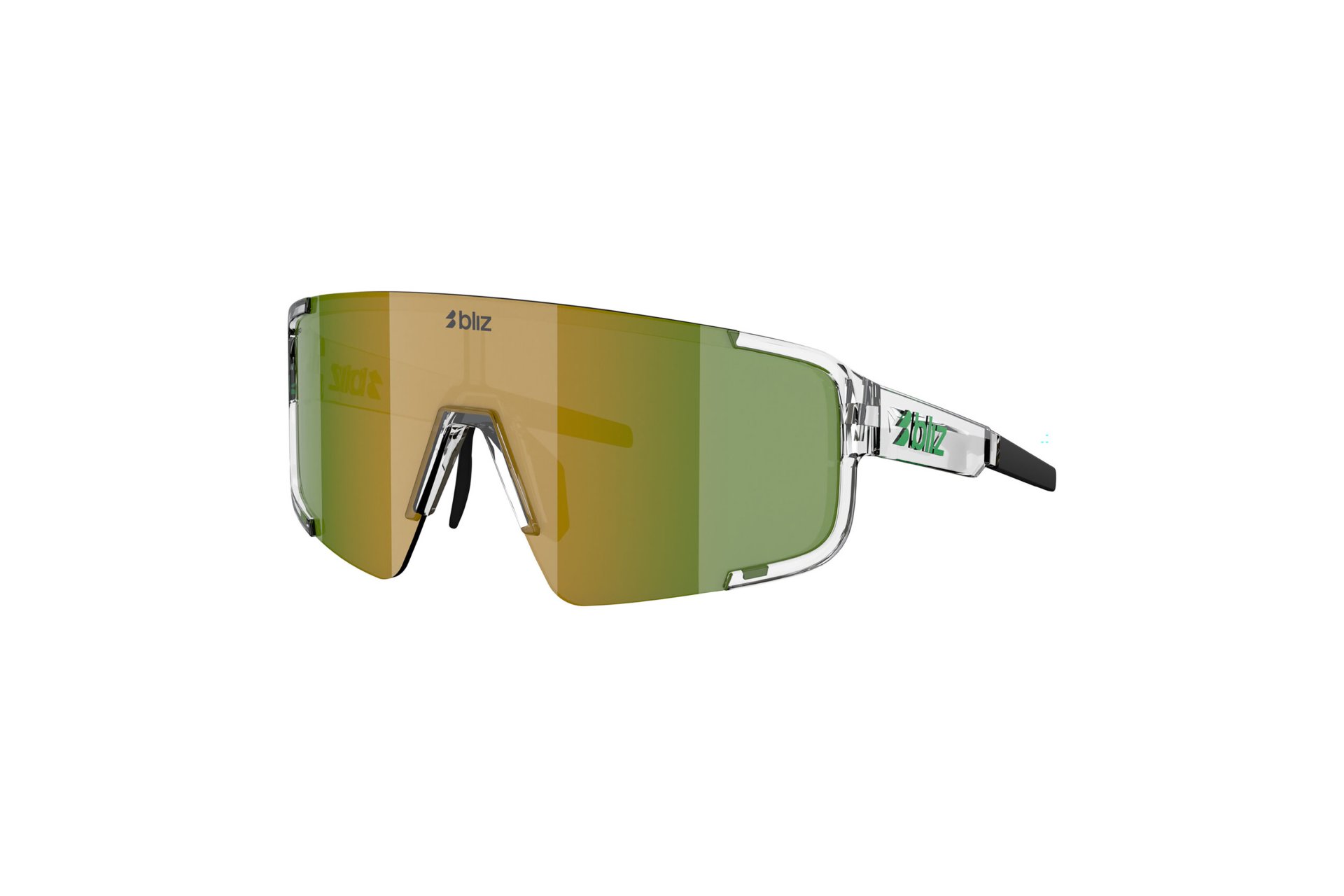 Bliz P003 Small Transparent White - Brown w Green Multi