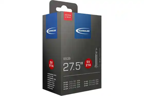 Butylkautschuk - Fahrradschläuche - Schwalbe SV21A Extra Light Schlauch 27,5 Zoll - 40 mm