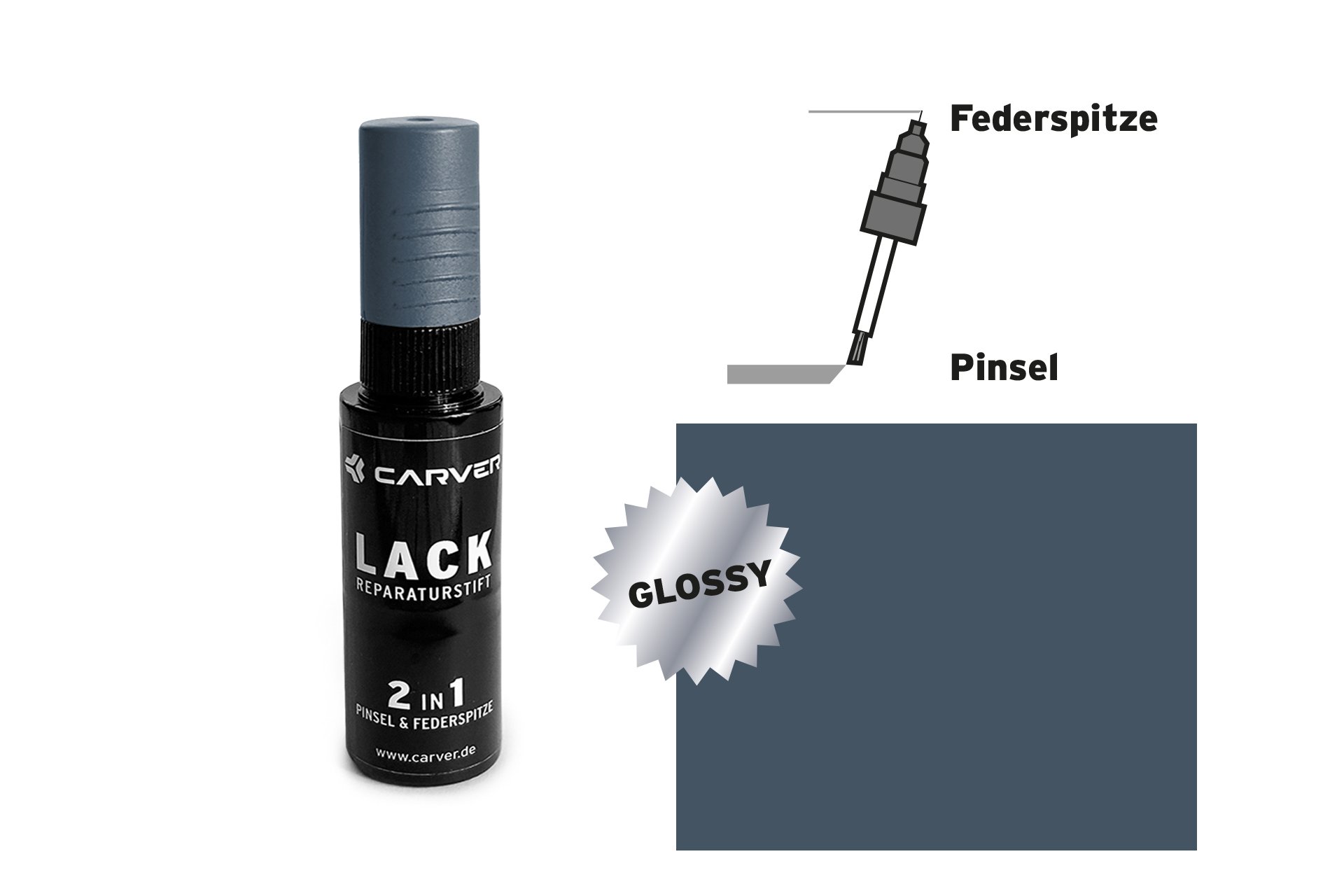 Carver Lackstift Dark Grey Blue
